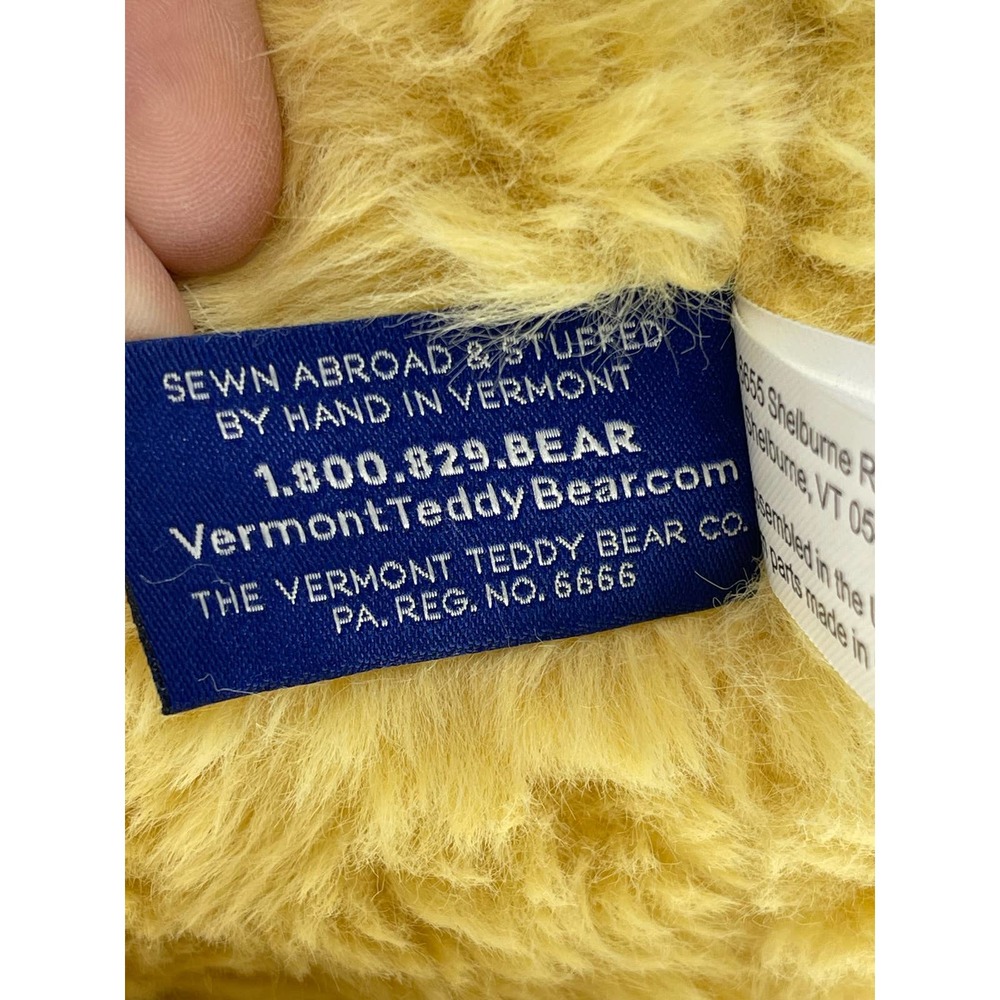 Vermont Teddy Bear 18” Puppy Dog Yellow Lab Golden Stuffed Animal W/ Tag* - Picture 9 of 15